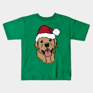 Yellow Lab Santa Christmas Kids T-Shirt